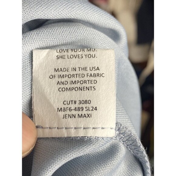 Show Me Your MuMu Womens‎ Jenn Maxi Dress in Steel Blue Chiffon Size Medium - Picture 7 of 8